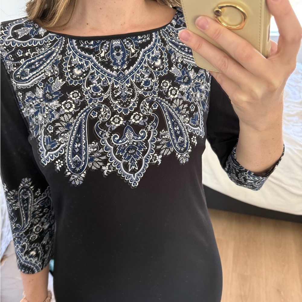 WHBM Embellished Patterned Dress - Picture 2 of 4